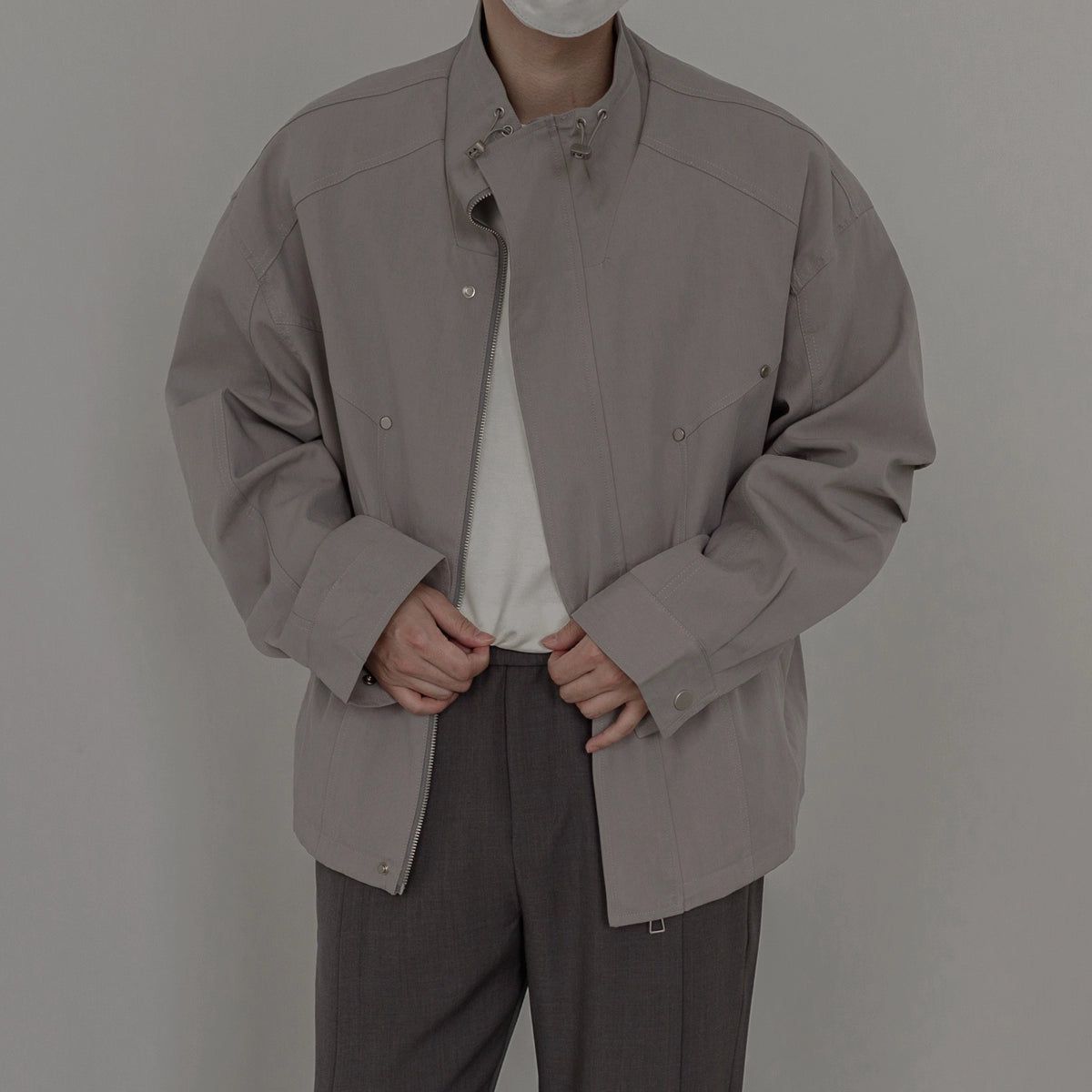 Zhou Loose Fit Workwear Jacket-korean-fashion-Jacket-Zhou's Closet-OH Garments