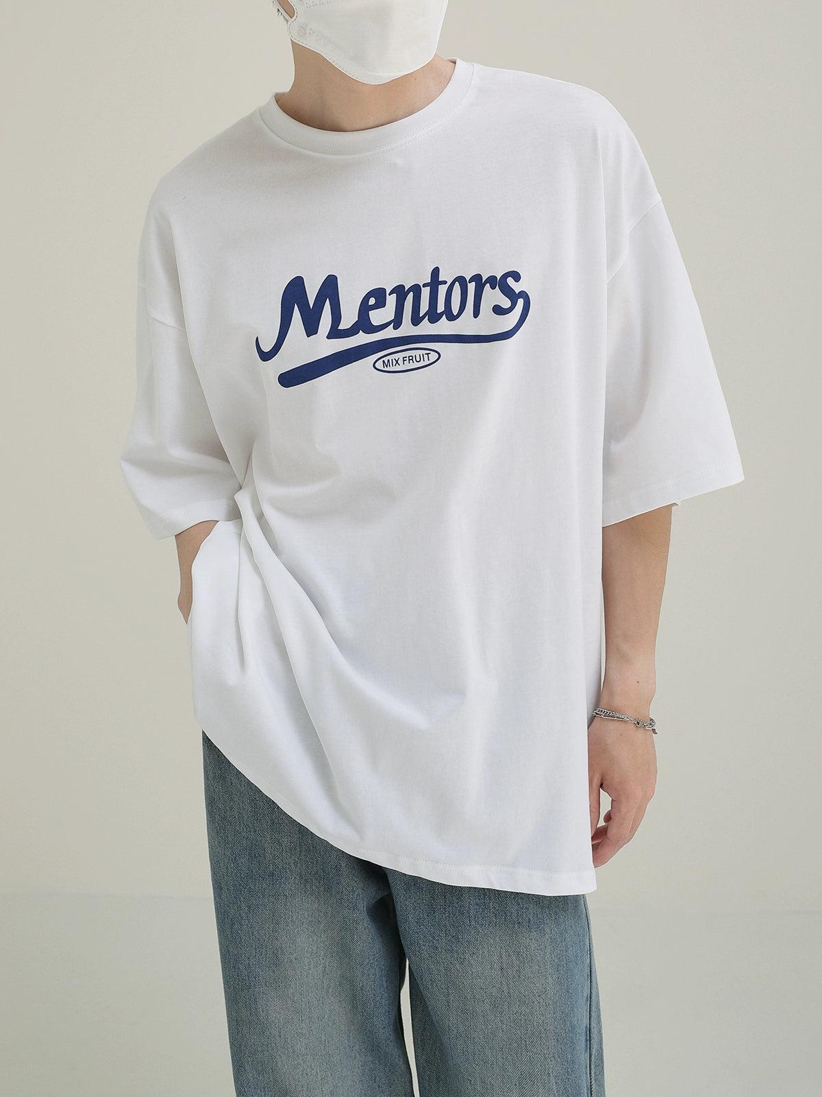 Zhou Mentors Text Print T-Shirt-korean-fashion-T-Shirt-Zhou's Closet-OH Garments