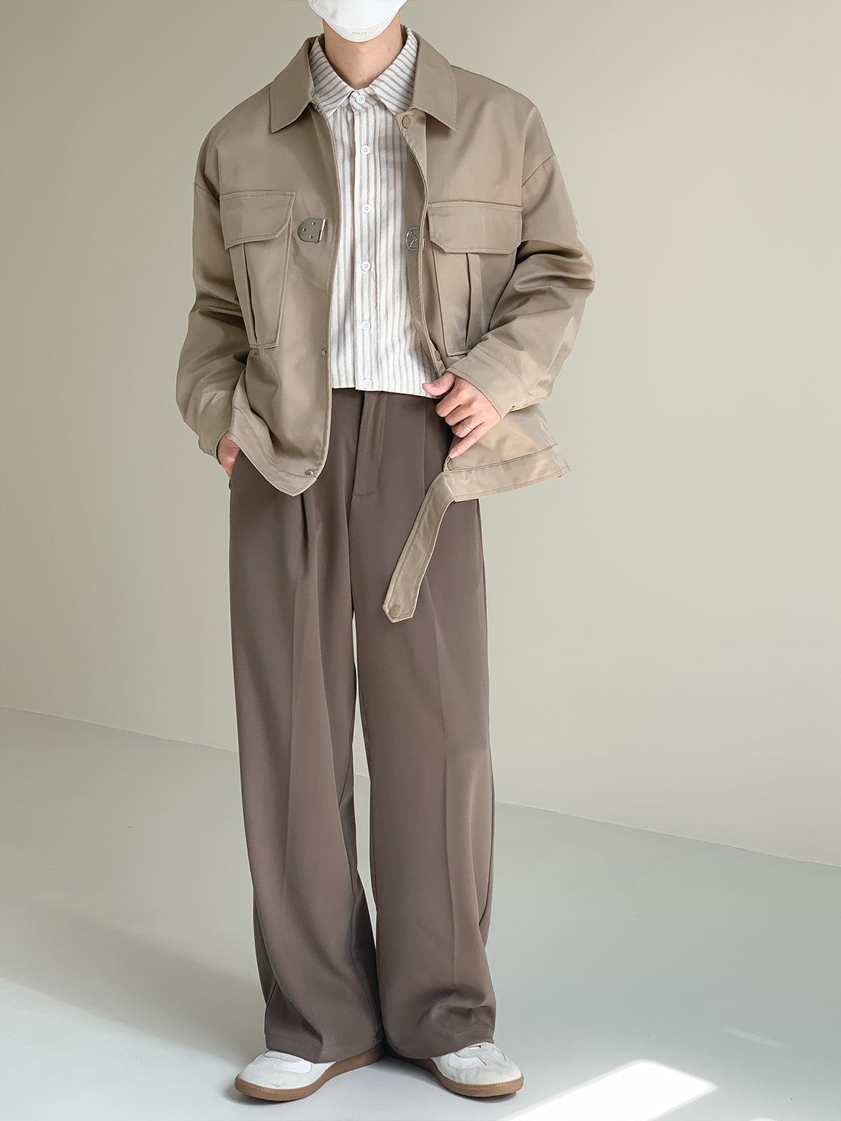 Zhou Metal Link Buttoned Jacket-korean-fashion-Jacket-Zhou's Closet-OH Garments