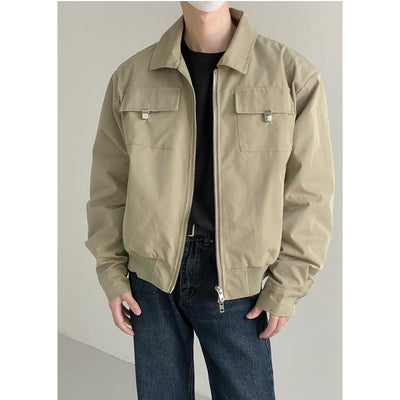 Zhou Metal Lock Cargo Style Jacket-korean-fashion-Jacket-Zhou's Closet-OH Garments