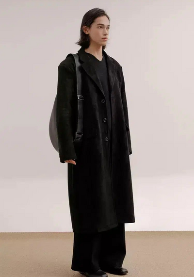 Zhou Micro Suede Long Coat-korean-fashion-Long Coat-Zhou's Closet-OH Garments