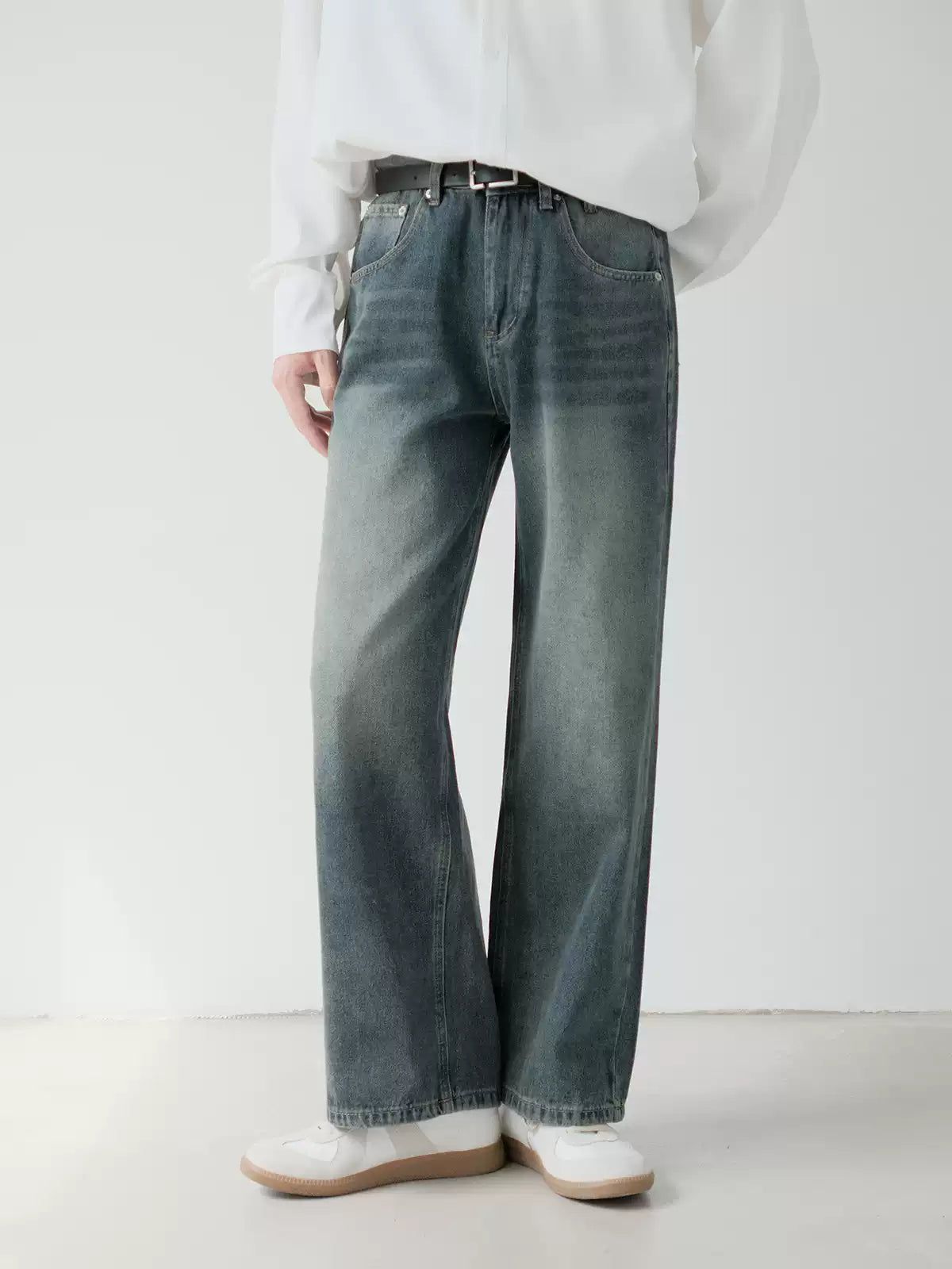 Zhou Mid-Rise Straight Leg Jeans-korean-fashion-Jeans-Zhou's Closet-OH Garments