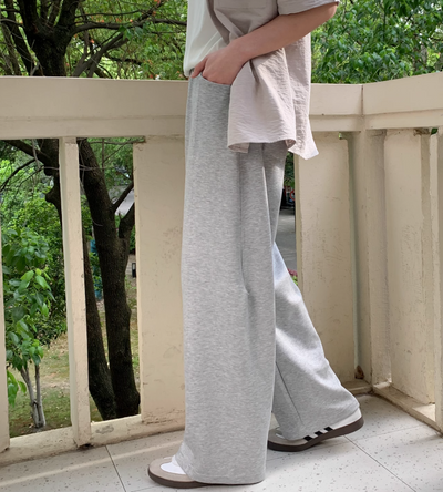 Zhou Mid-Seamed Comfy Sweatpants-korean-fashion-Pants-Zhou's Closet-OH Garments