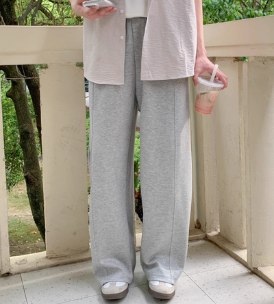 Zhou Mid-Seamed Comfy Sweatpants-korean-fashion-Pants-Zhou's Closet-OH Garments