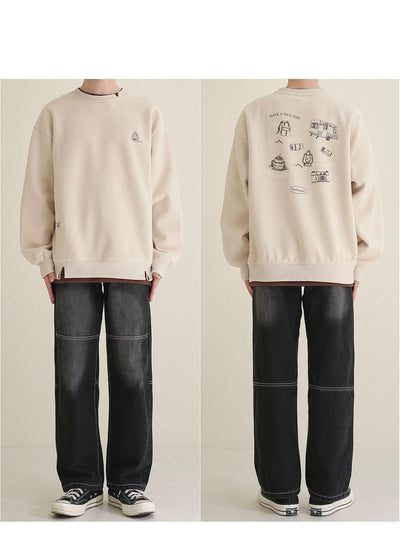 Zhou Minimal Cut Comfty Crewneck-korean-fashion-Crewneck-Zhou's Closet-OH Garments
