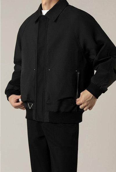 Zhou Minimal Detail Workwear Jacket-korean-fashion-Jacket-Zhou's Closet-OH Garments