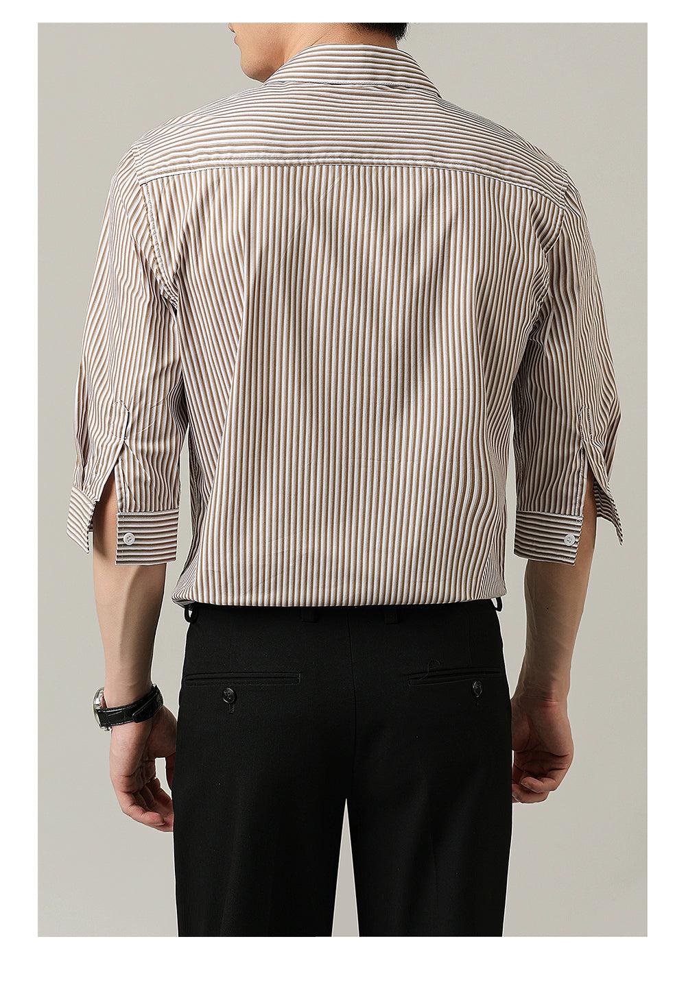 Zhou Minimal Stripes Buttoned Shirt-korean-fashion-Shirt-Zhou's Closet-OH Garments