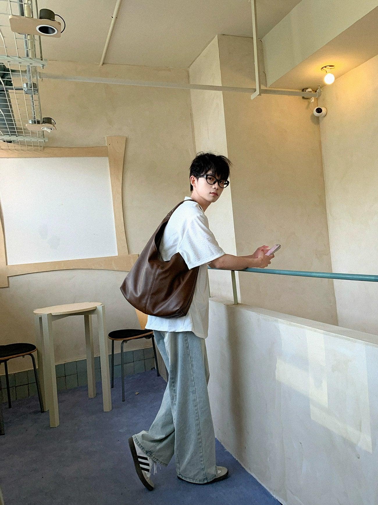 Zhou Minimal V-Neck Polo-korean-fashion-Polo-Zhou's Closet-OH Garments