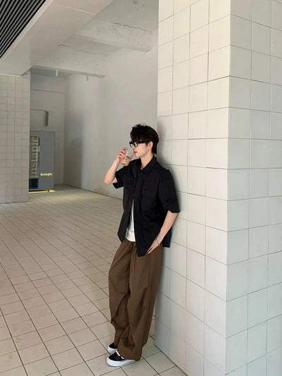 Zhou Minimal Wide Pants-korean-fashion-Pants-Zhou's Closet-OH Garments