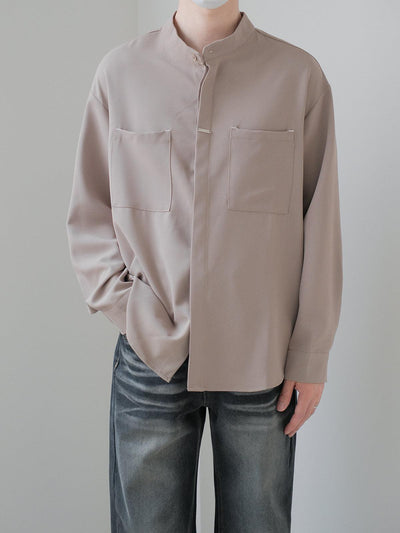 Zhou Minimalist Pocket Shirt-korean-fashion-Shirt-Zhou's Closet-OH Garments