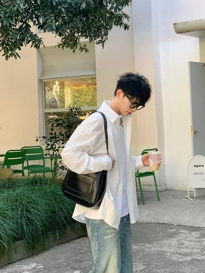 Zhou Minimalist Structured Shirt-korean-fashion-Shirt-Zhou's Closet-OH Garments