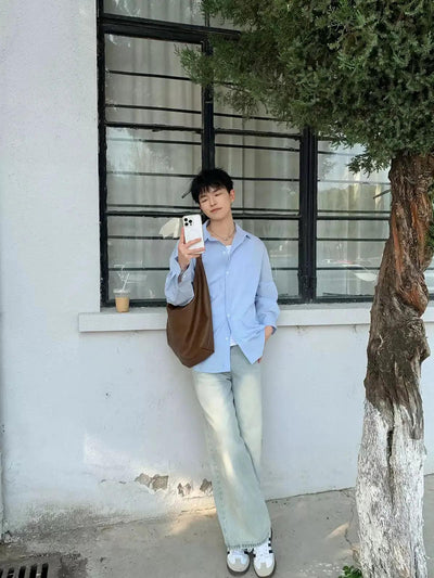 Zhou Minimalist Structured Shirt-korean-fashion-Shirt-Zhou's Closet-OH Garments