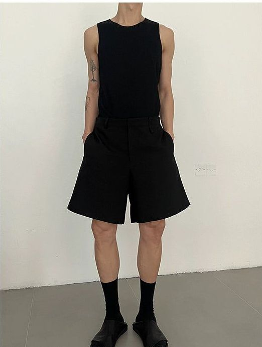 Zhou Neat Suit Shorts-korean-fashion-Shorts-Zhou's Closet-OH Garments