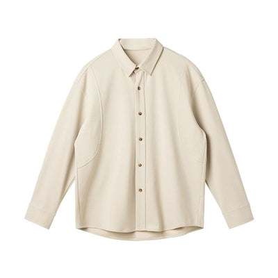 Zhou Neat Textured Buttoned Shirt-korean-fashion-Shirt-Zhou's Closet-OH Garments