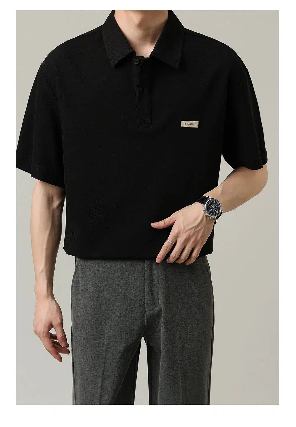 Zhou Neat Versatile Style Polo-korean-fashion-Polo-Zhou's Closet-OH Garments