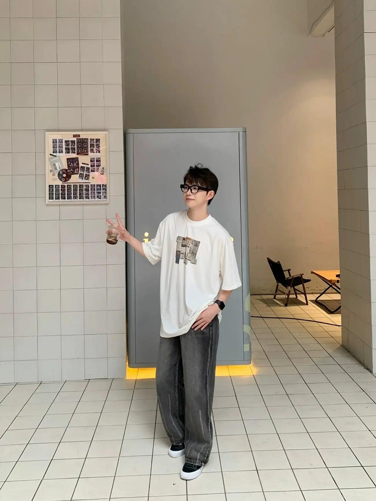 Zhou Notice Board Graphic T-Shirt-korean-fashion-T-Shirt-Zhou's Closet-OH Garments