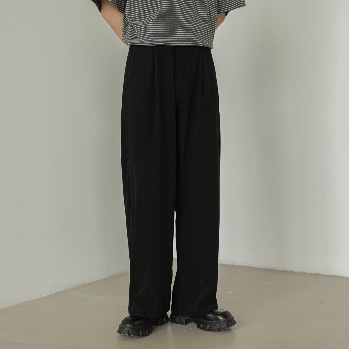 Zhou Office Minimal Folds Bootcut Pants-korean-fashion-Pants-Zhou's Closet-OH Garments