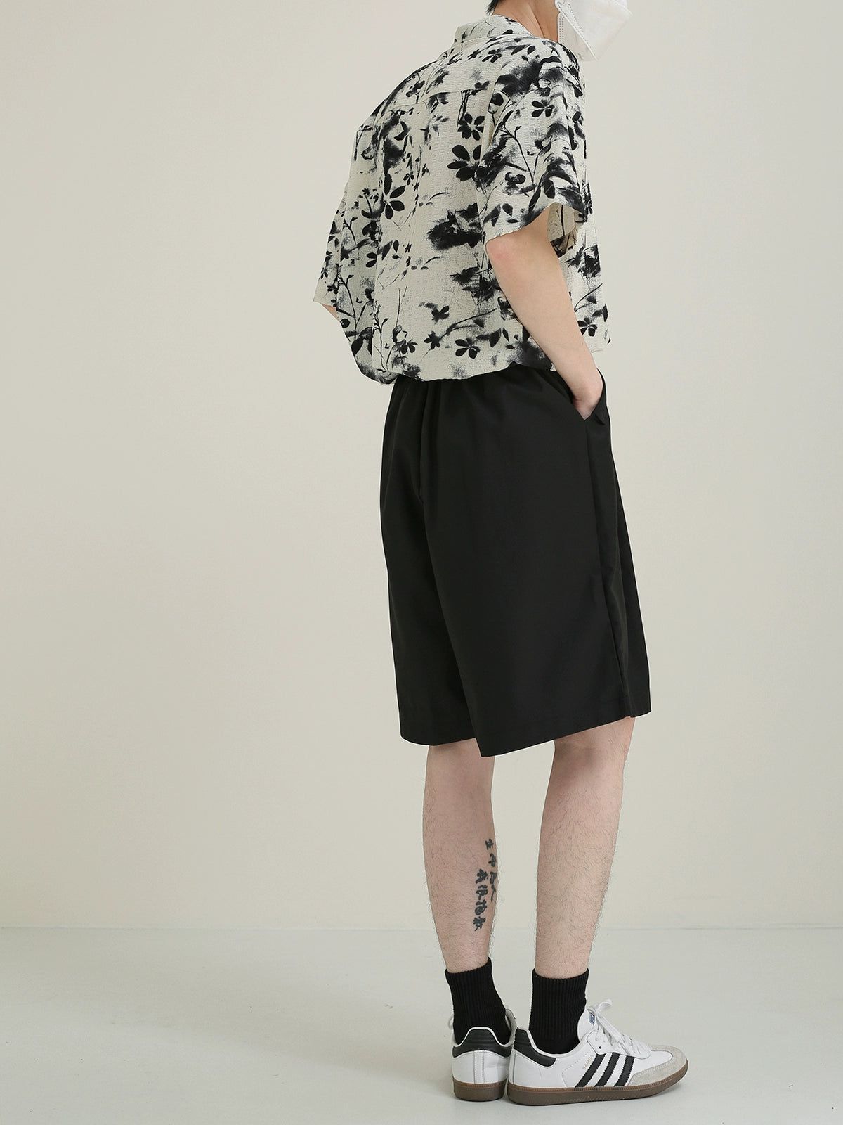 Zhou Painted Floral Short Sleeve Shirt-korean-fashion-Shirt-Zhou's Closet-OH Garments