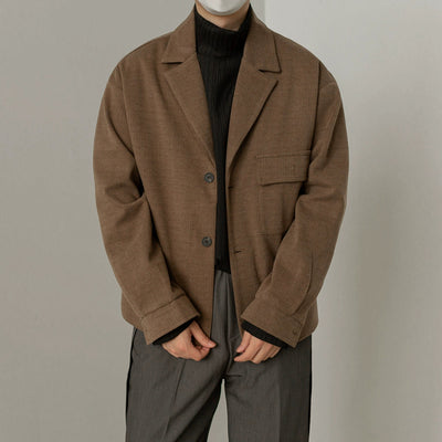 Zhou Peak Lapel Wool Blazer-korean-fashion-Blazer-Zhou's Closet-OH Garments