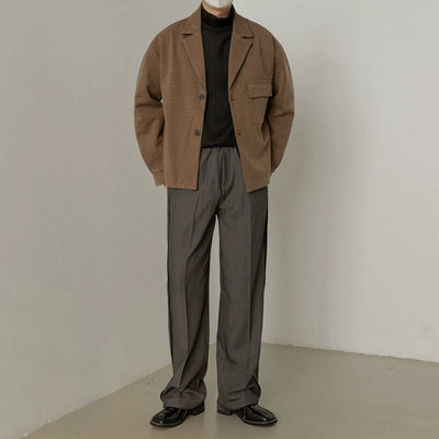 Zhou Peak Lapel Wool Blazer-korean-fashion-Blazer-Zhou's Closet-OH Garments