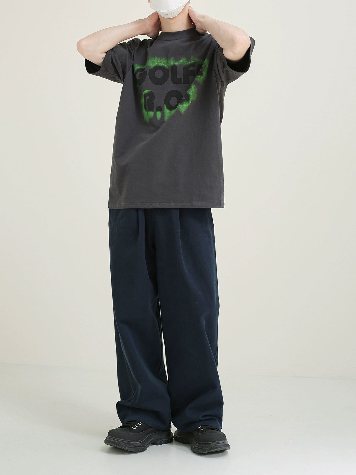 Zhou Pintuck Pleats Wide Pants-korean-fashion-Pants-Zhou's Closet-OH Garments