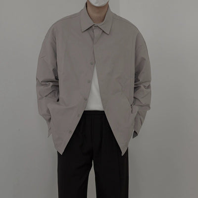 Zhou Plain Color Buttoned Jacket-korean-fashion-Jacket-Zhou's Closet-OH Garments