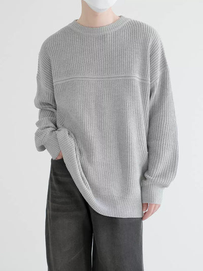 Zhou Plain Drape Loose Sweater-korean-fashion-Sweater-Zhou's Closet-OH Garments