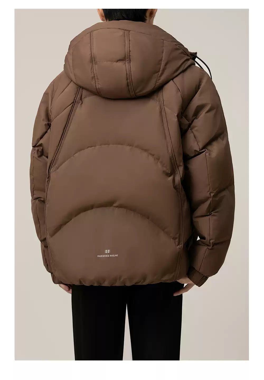 Zhou Plain Hooded Down Jacket-korean-fashion-Jacket-Zhou's Closet-OH Garments