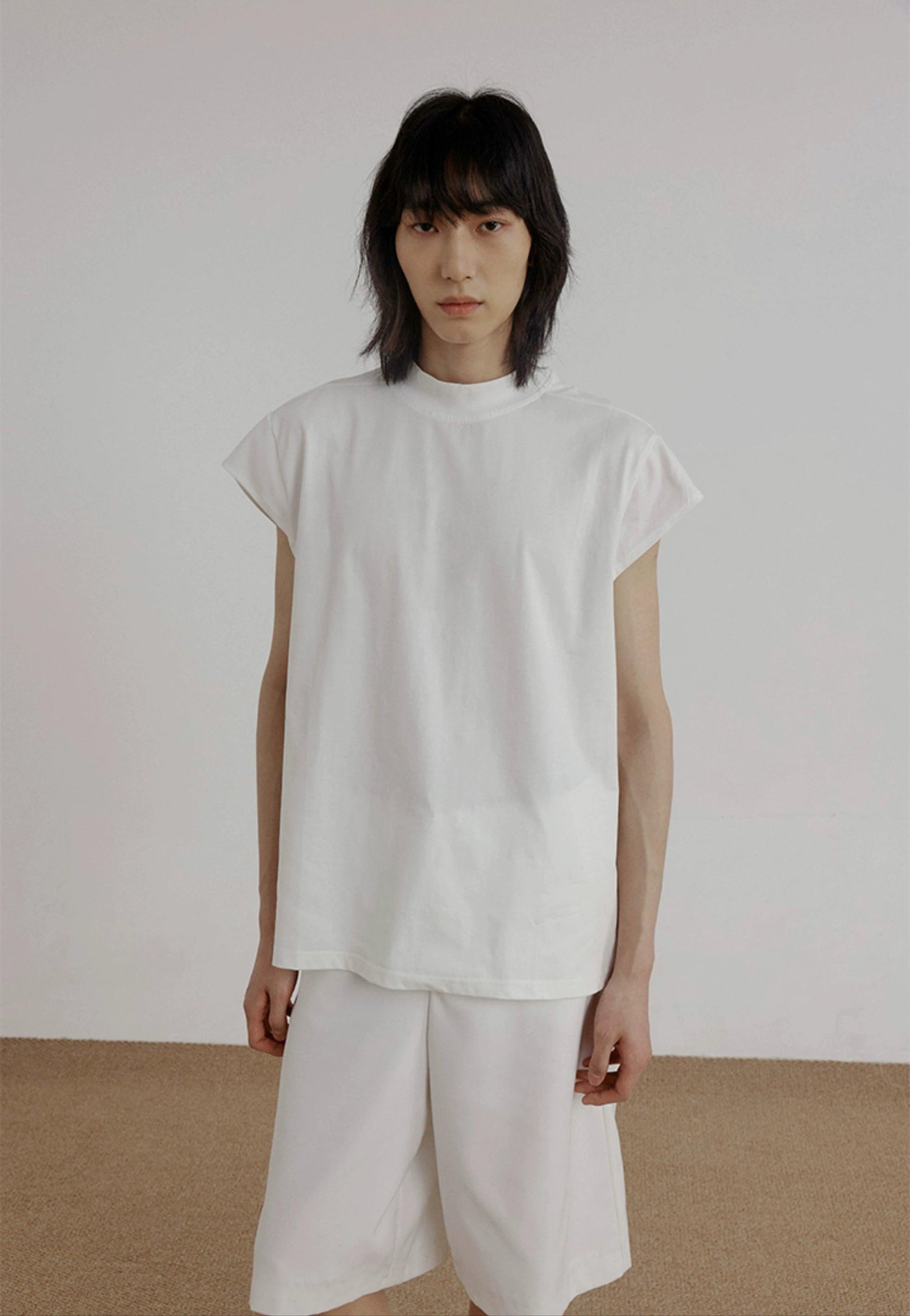 Zhou Plain Monkneck Tank Top-korean-fashion-Tank Top-Zhou's Closet-OH Garments