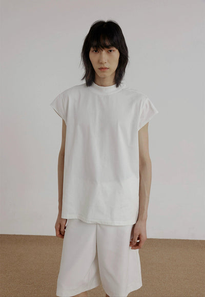 Zhou Plain Monkneck Tank Top-korean-fashion-Tank Top-Zhou's Closet-OH Garments