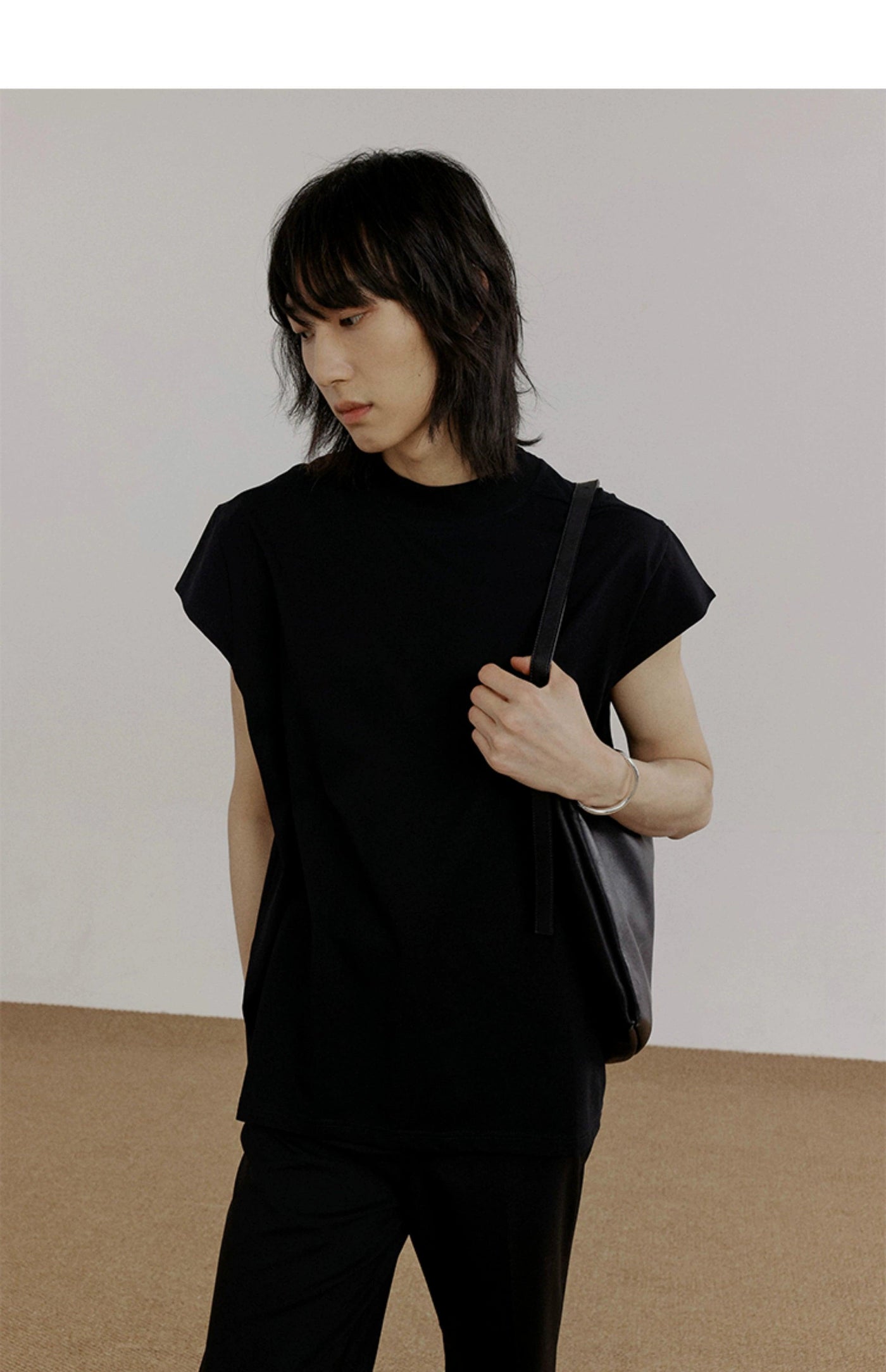Zhou Plain Monkneck Tank Top-korean-fashion-Tank Top-Zhou's Closet-OH Garments