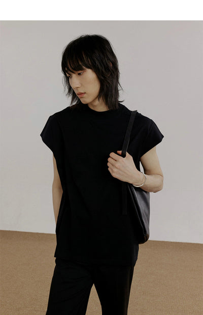 Zhou Plain Monkneck Tank Top-korean-fashion-Tank Top-Zhou's Closet-OH Garments