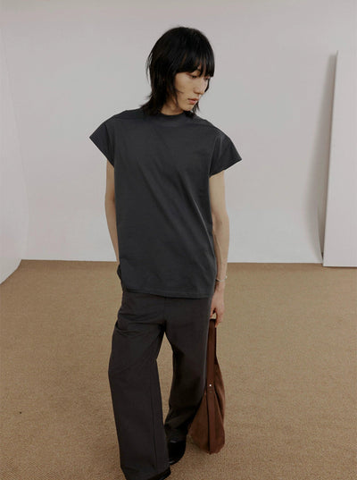 Zhou Plain Monkneck Tank Top-korean-fashion-Tank Top-Zhou's Closet-OH Garments