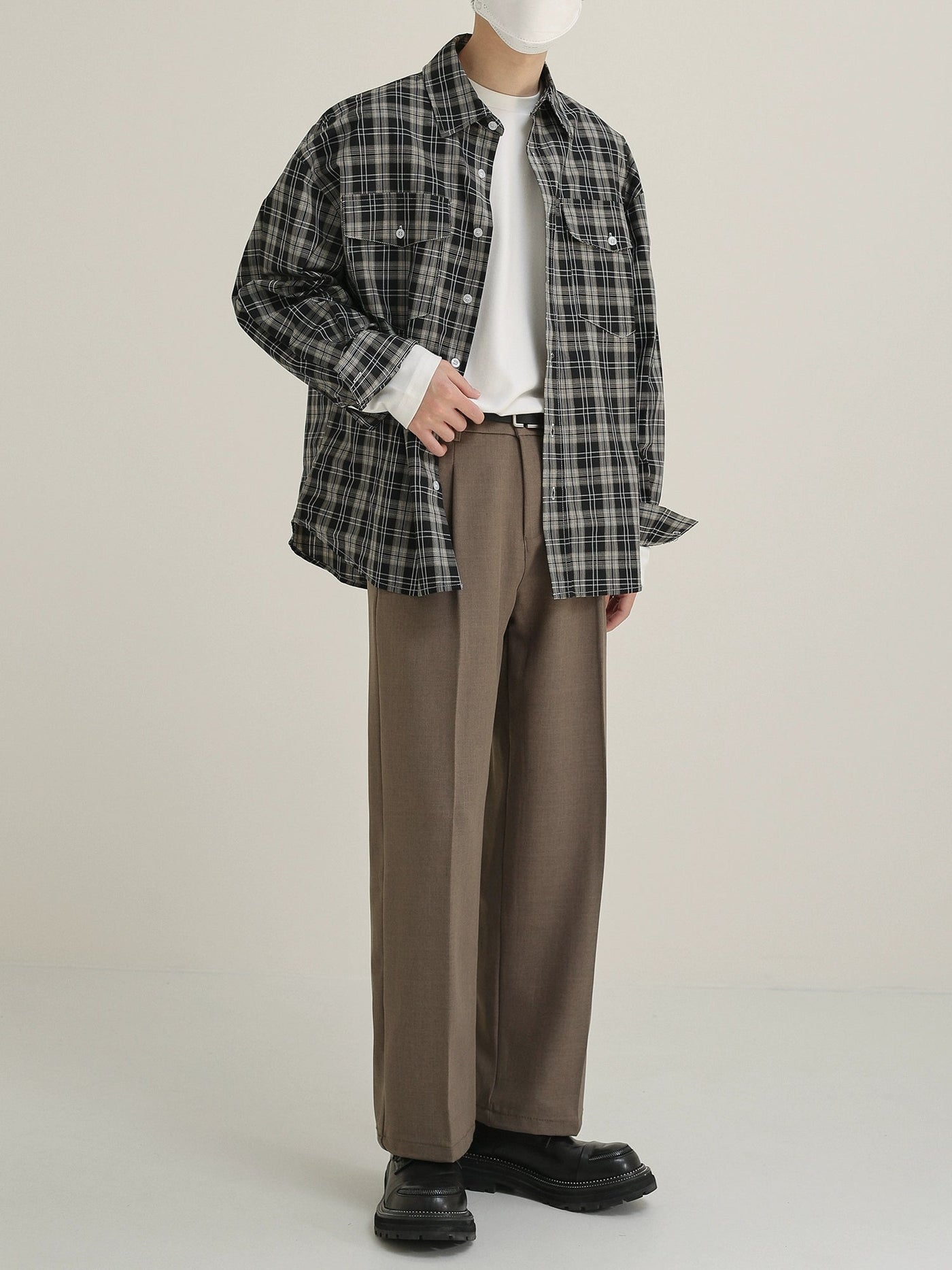 Zhou Pleated Classic Straight Pants-korean-fashion-Pants-Zhou's Closet-OH Garments
