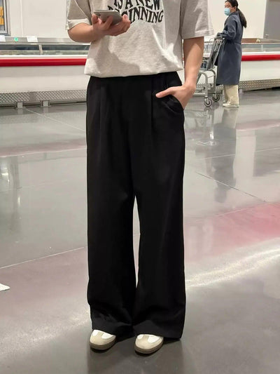 Zhou Pleated Drapy Straigh Pants-korean-fashion-Pants-Zhou's Closet-OH Garments