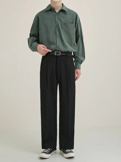 Zhou Pleated Neat Cropped Pants-korean-fashion-Pants-Zhou's Closet-OH Garments