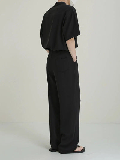 Zhou Pleated Seam Lines Trousers-korean-fashion-Trousers-Zhou's Closet-OH Garments