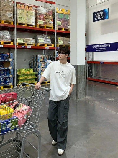 Zhou Pleated Wide Leg Cargo Pants-korean-fashion-Pants-Zhou's Closet-OH Garments