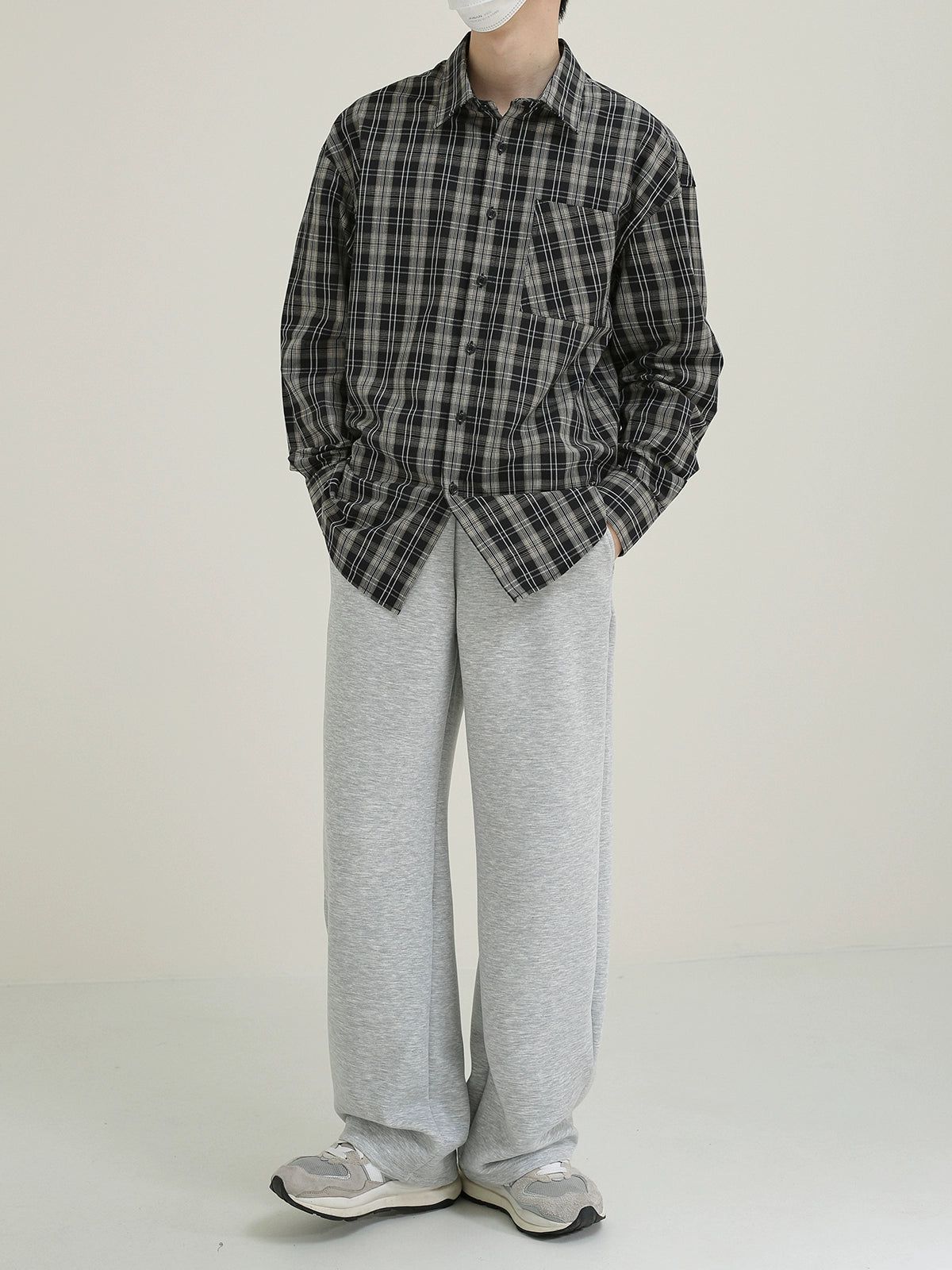 Zhou Pocket Plaid Pattern Shirt-korean-fashion-Shirt-Zhou's Closet-OH Garments
