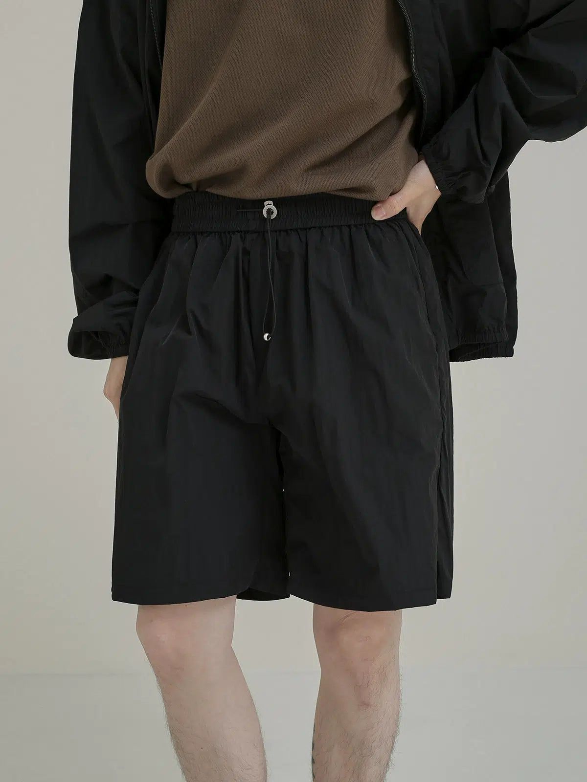 Zhou Pull String Nylon Shorts-korean-fashion-Shorts-Zhou's Closet-OH Garments