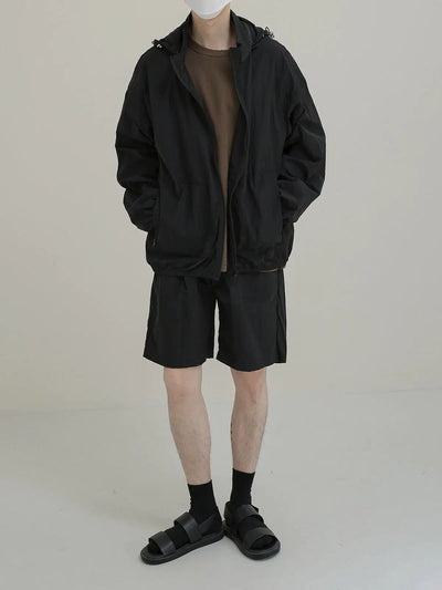 Zhou Pull String Nylon Shorts-korean-fashion-Shorts-Zhou's Closet-OH Garments