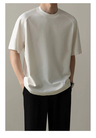 Zhou Raglan Sleeve Relax Fit T-Shirt-korean-fashion-T-Shirt-Zhou's Closet-OH Garments