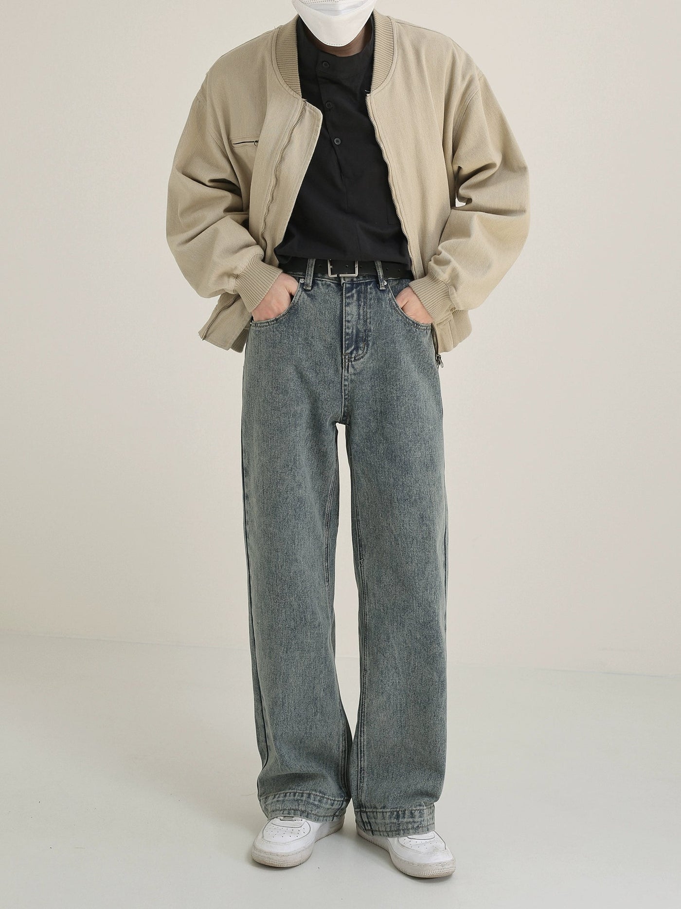 Zhou Regular Cut Washed Jeans-korean-fashion-Jeans-Zhou's Closet-OH Garments