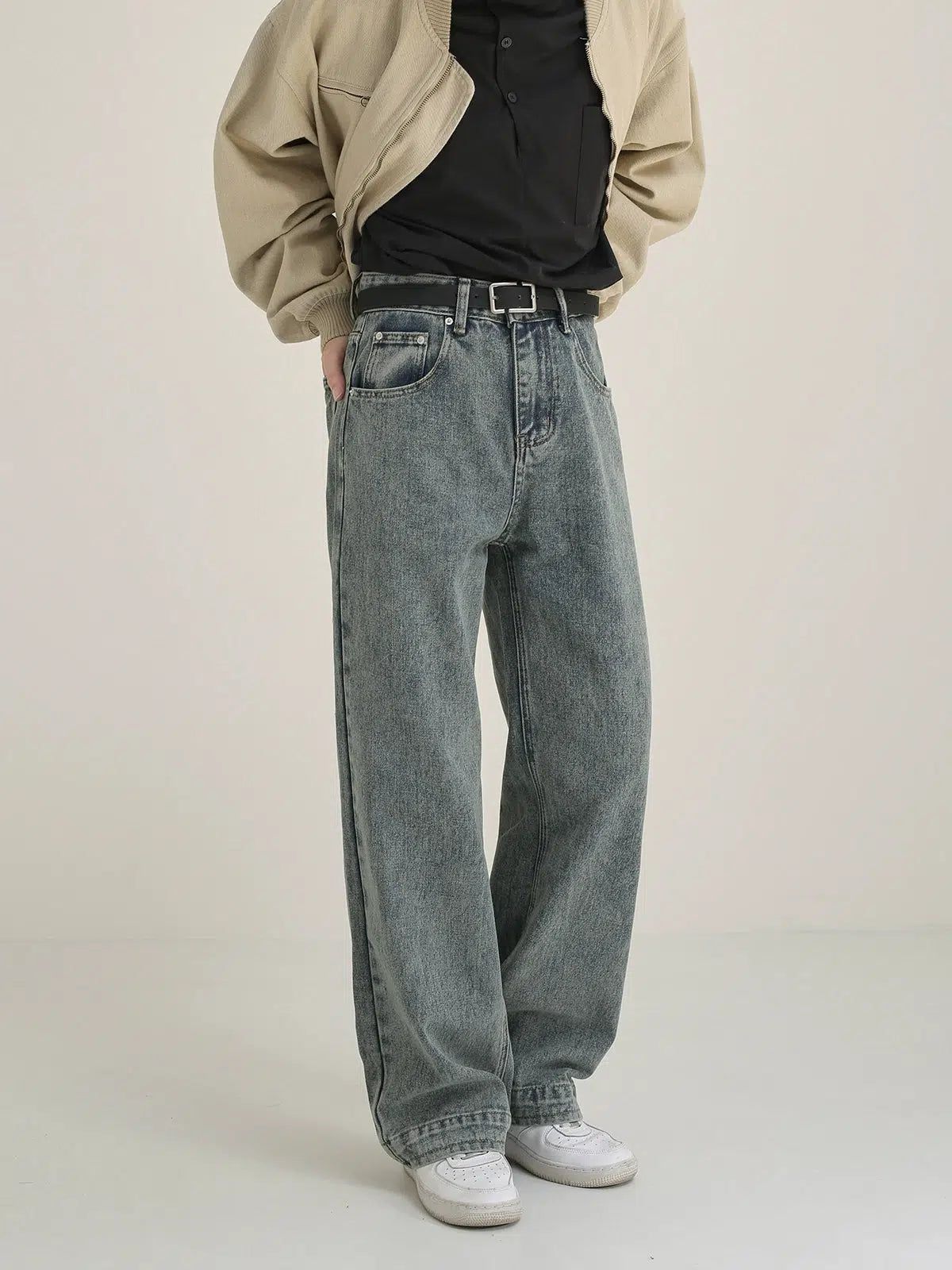 Zhou Regular Cut Washed Jeans-korean-fashion-Jeans-Zhou's Closet-OH Garments