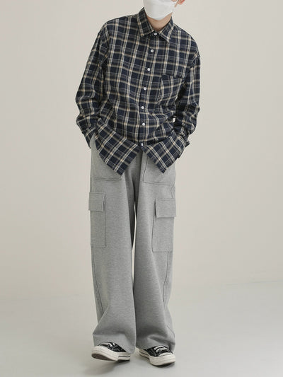 Zhou Regular Fit Plaid Shirt-korean-fashion-Shirt-Zhou's Closet-OH Garments