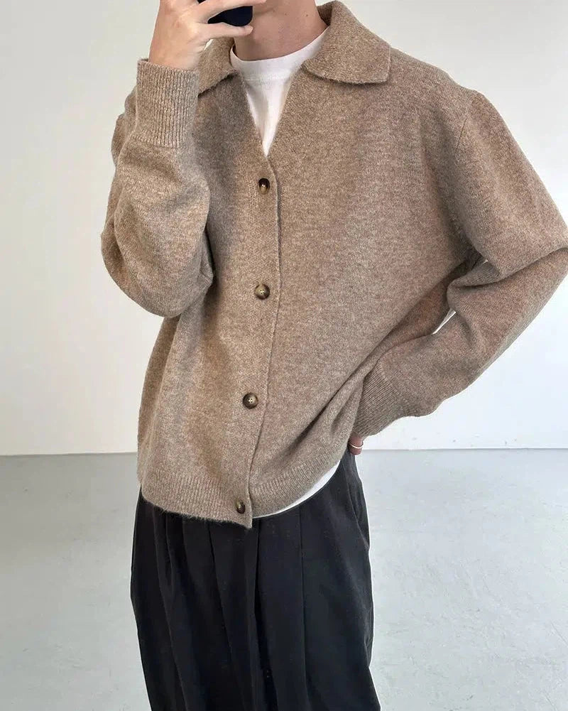 Zhou Relaxed Fit Casual Buttoned Cardigan-korean-fashion-Cardigan-Zhou's Closet-OH Garments