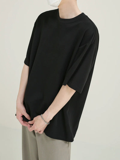 Zhou Relaxed Fit Essential T-Shirt-korean-fashion-T-Shirt-Zhou's Closet-OH Garments