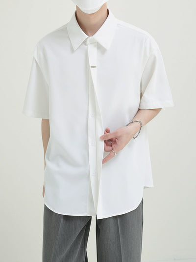 Zhou Relaxed Fit Neat Shirt-korean-fashion-Shirt-Zhou's Closet-OH Garments