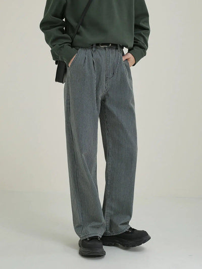 Zhou Relaxed Fit Striped Pants-korean-fashion-Pants-Zhou's Closet-OH Garments