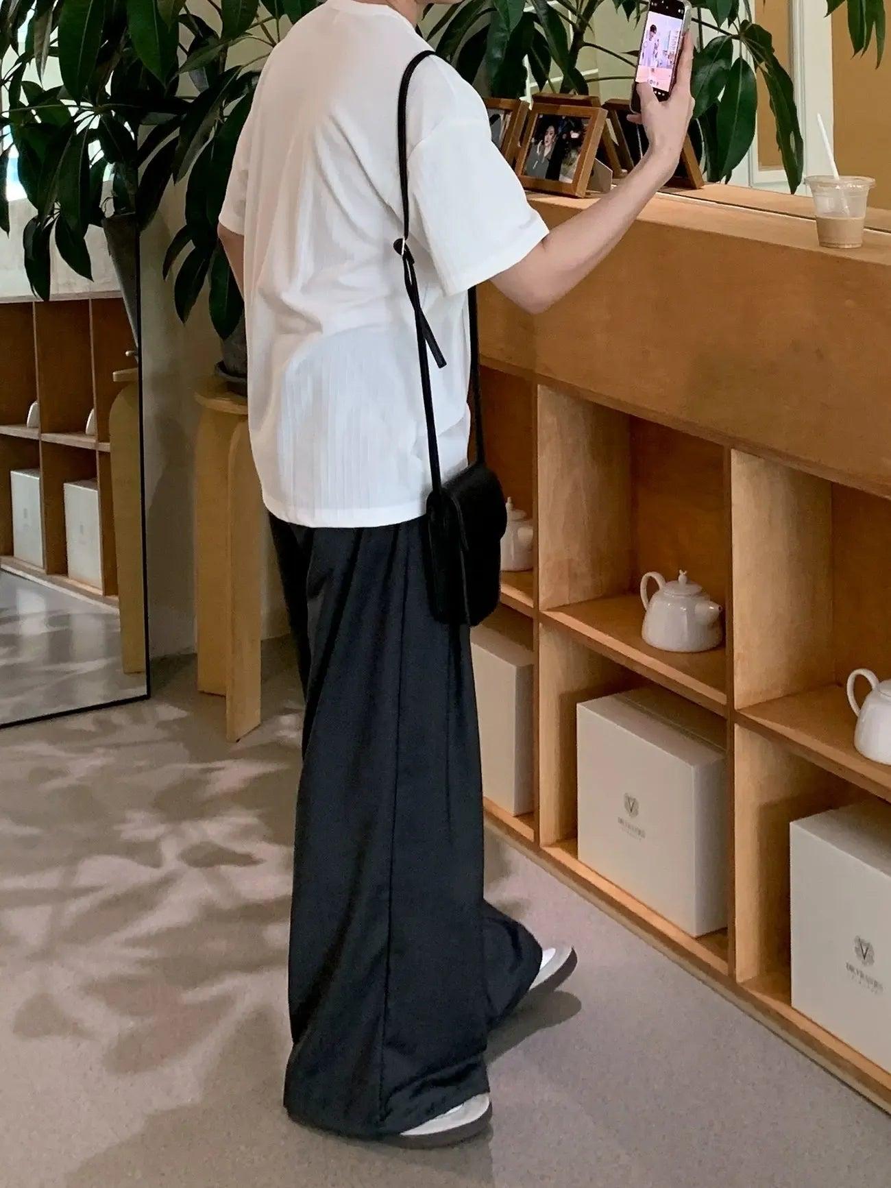 Zhou Relaxed Flow Wide Cut Pants-korean-fashion-Pants-Zhou's Closet-OH Garments